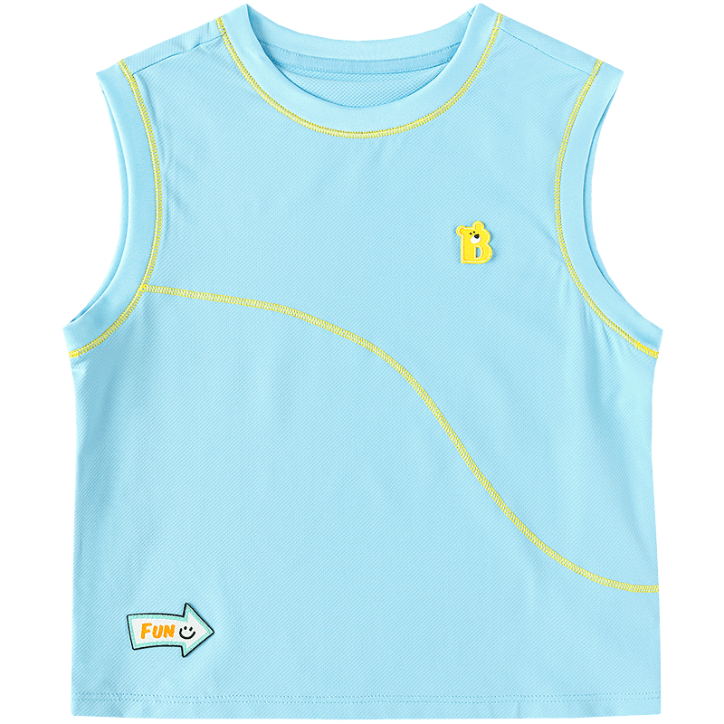 Balabala Kids Vest Girls Boys Baby 2026 Summer Quick-Dry Cooling Sun-Protective Knit Top