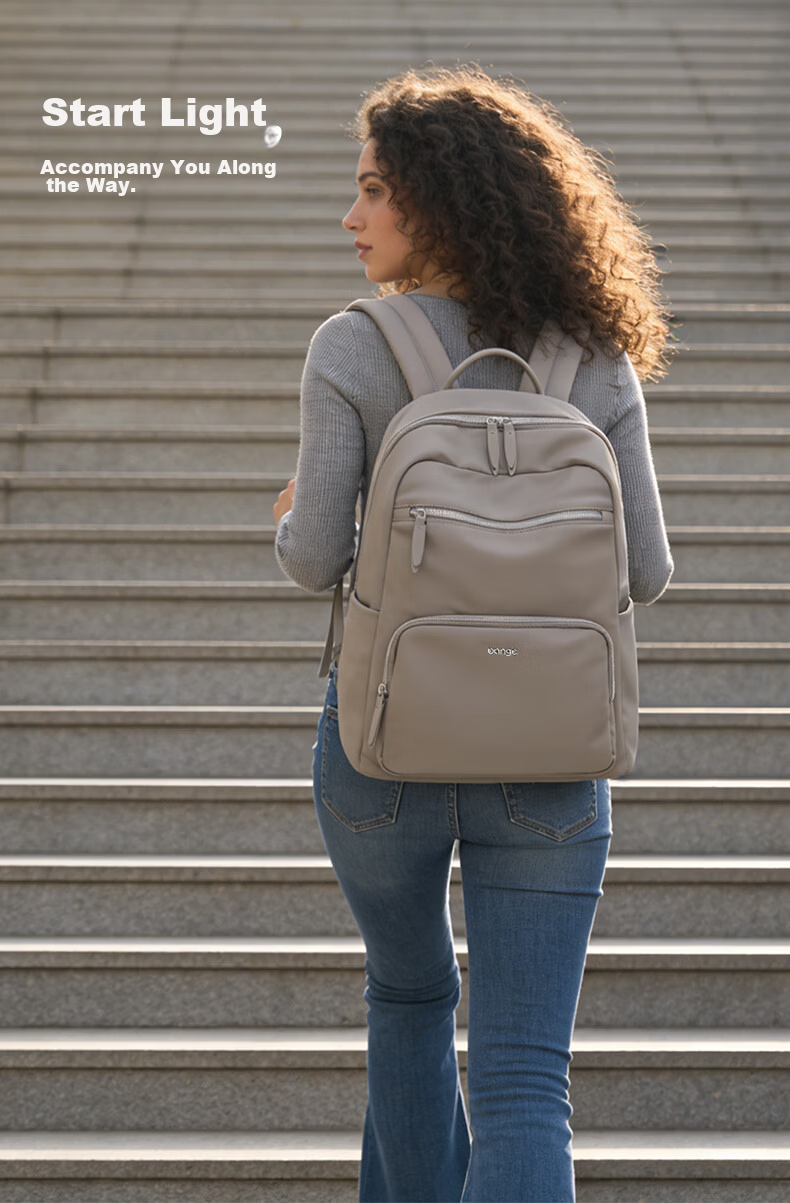 Bange 16-inch Laptop Backpack Business Travel Women’s Shoulder Bag Bookbag Gray Model 505 2