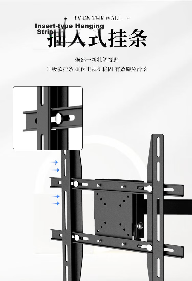 ProPre Telescopic Rotating TV Mount 32-65 Inch 90-Degree Folding Wall Bracket Ultra-Thin Large Screen Embedded Multi-Brand Universal TV Stand 9