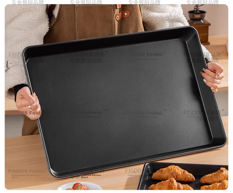 FISDDIS Premium Commercial Non-Stick Baking Tray 60X40X5 Oven Bread Cake Baking Mold Rectangular Pan 24