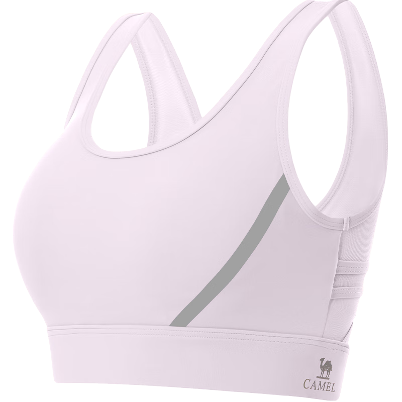 CAMEL High-Strength Integrated Cup Sports Bra Fitness Bra Y0S1VLZ601A, Snow Purple, XXL