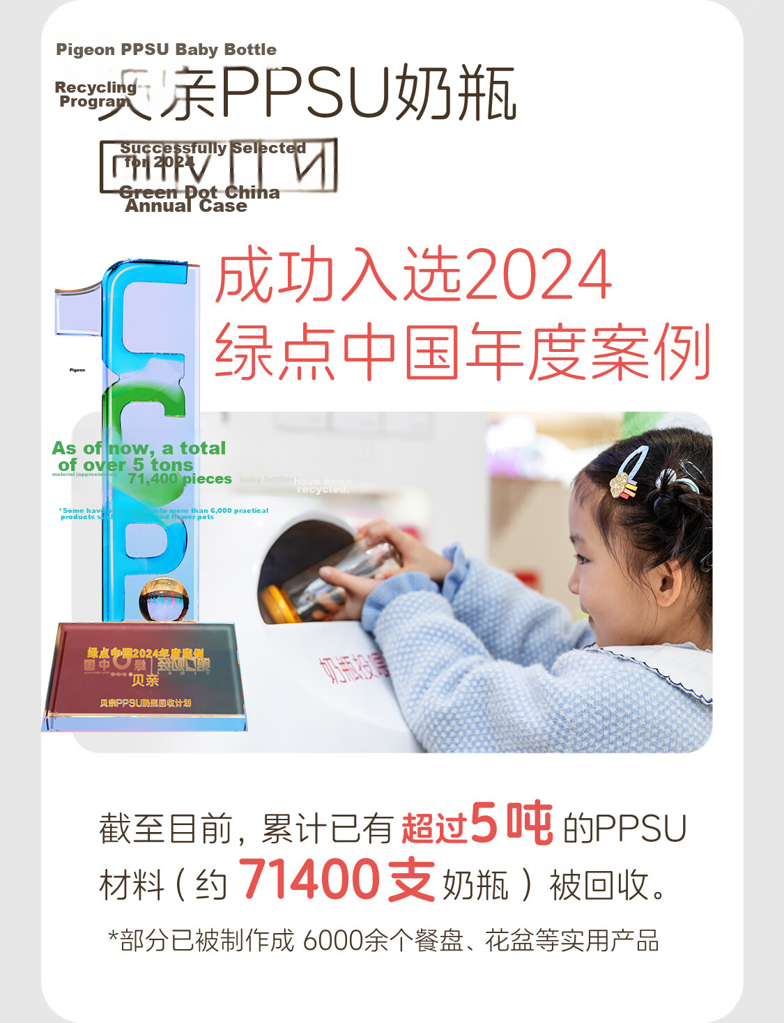 Pigeon PPSU Wide-Neck Double-Handle Bottle, 240ml, M Size Nipple, 3 Months+, AA270 26