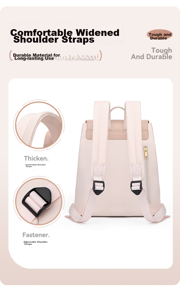 POLO Women's Casual Lightweight Backpack Small Bag iPad Laptop Bag Fashion Commuter Travel Student School Backpack 15