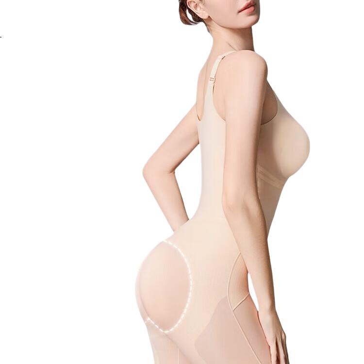 GRACEWELL Seamless Nude Sensation Ultra-Thin Bodysuit Shapewear with Bra-Free Design, Strong Hip Lift, Waist Cincher, and Full Body Slimming