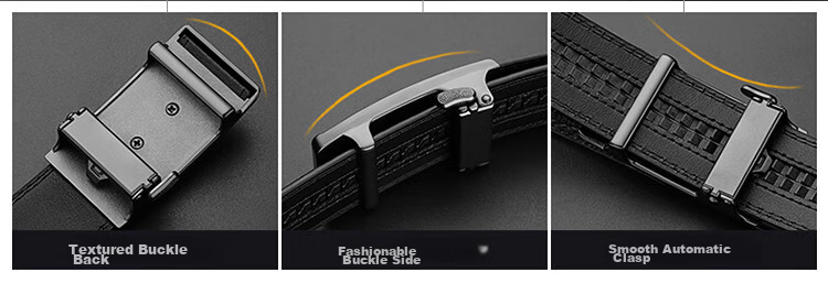 CARTELO Men's Genuine Leather Belt Automatic Buckle First Layer Cowhide Casual Gift for Boyfriend 3