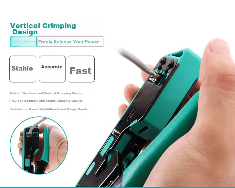 Pro'sKit CP-333 6P/8P Vertical Network Cable Crimper Network Crimping Tool 3
