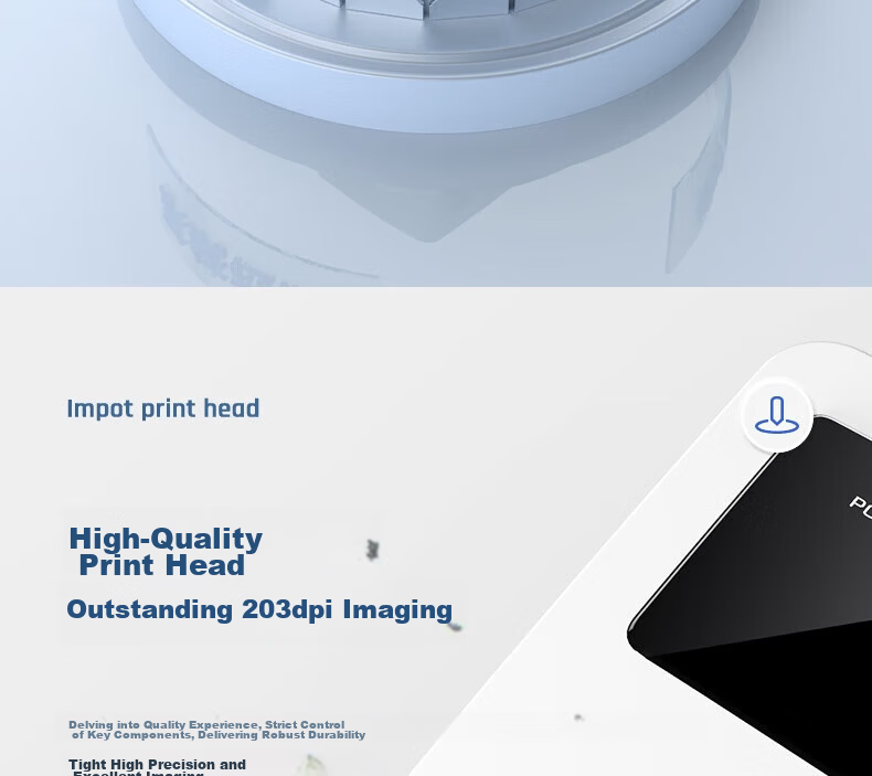 Deli DL-888D(NEW) Thermal Label Printer Commercial Office Adhesive Shipping Warehouse Logistics Label Fixed Asset USB Version 108mm 150mm/s 39