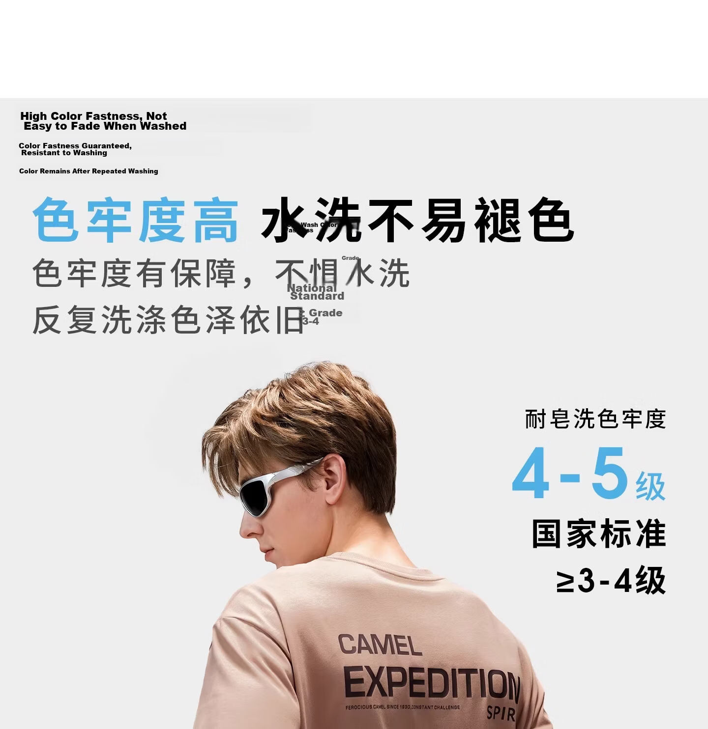 CAMEL Outdoor Quick-Dry T-Shirt Unisex Spring Summer 2026 Short Sleeve Breathable Sweat-Absorbing Cotton Hiking Mountaineering Sports Top 9032 15