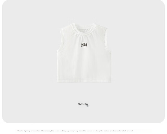 TONGTAI Baby Vest Summer Thin Sleeveless Top Boys Girls Outwear White 110cm 18