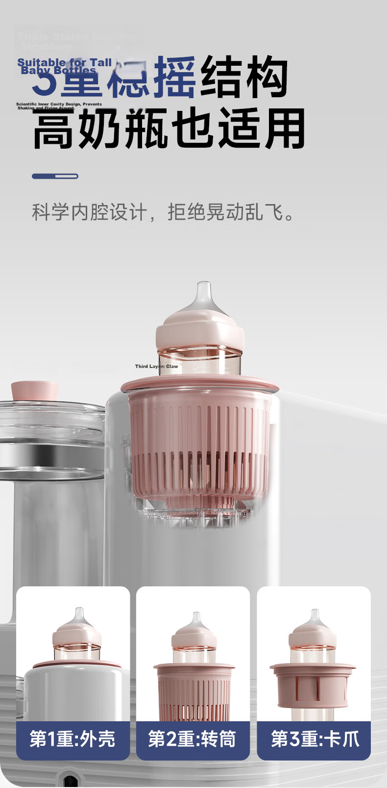 Canbo Baby Bottle Sterilizer Cabinet Glass Thermostat Kettle Sterilizer Milk Warmer Milk Shaker 3-in-1 and 4-in-1 Feeding Station 18