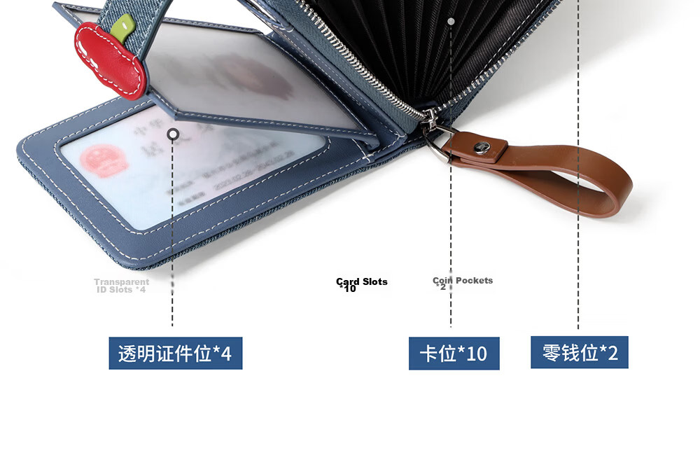 Toutou 2026 New Style Wallet Pork Floss Dog Denim Card Holder ID Storage Coin Purse Girl Birthday Gift for Girlfriend 22