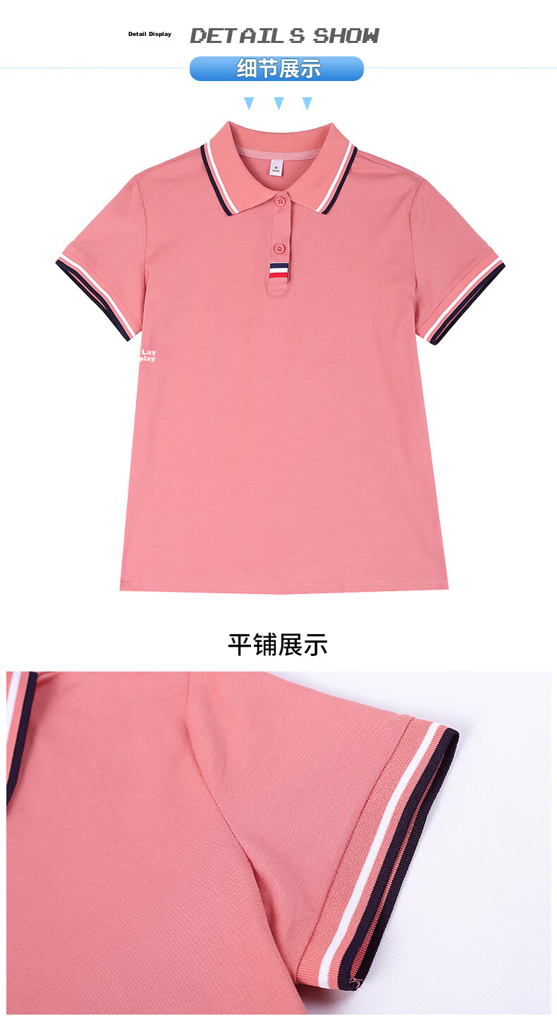 Woodpecker Women's Polo Shirt Short Sleeve T-Shirt Summer New Pure Cotton Regular Shoulder Turn-down Collar Casual Plus Size Slim Fit Top Gray M 29