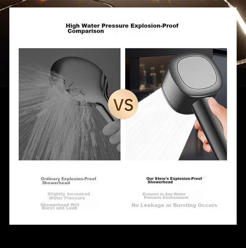 HOMK Seiko Pressurized Shower Head New Bathroom Filtered Single-Head Shower Sprayer 14