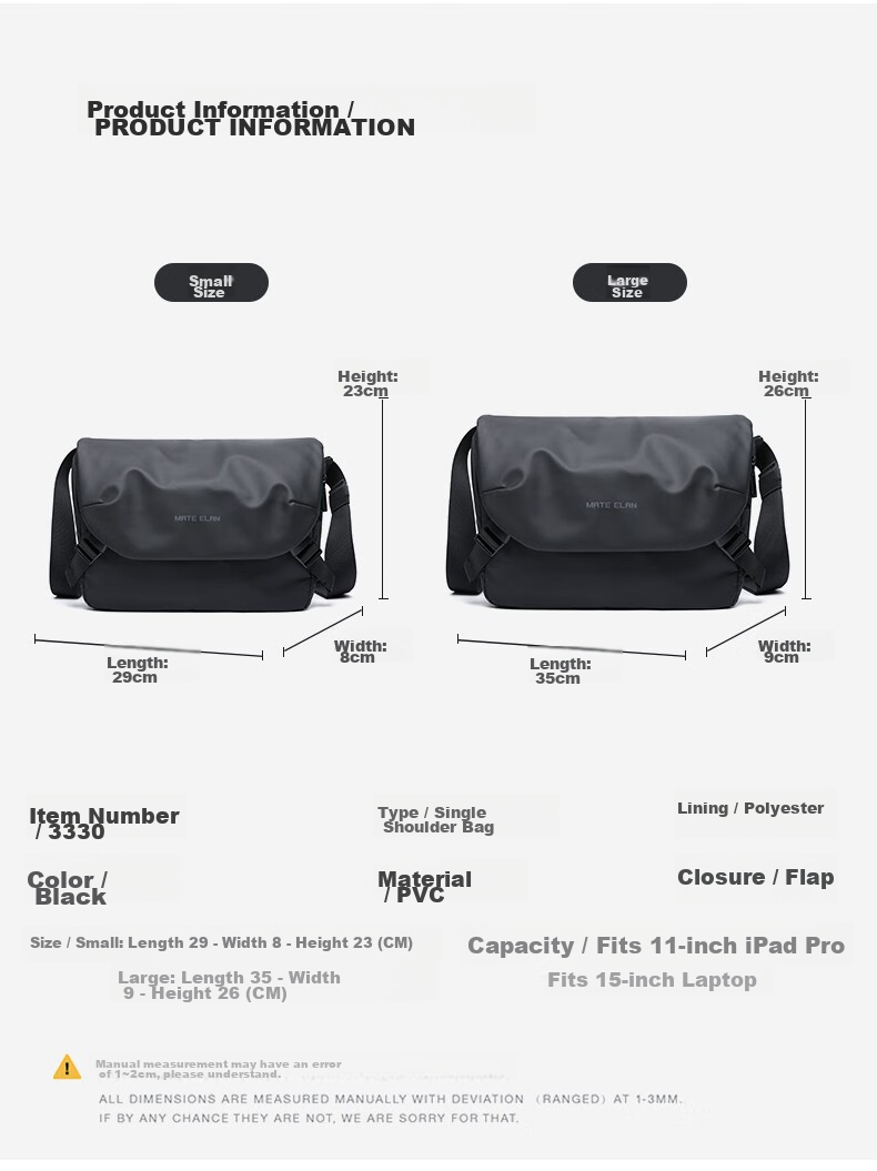 Fanzhe Men's New Trendy Crossbody Bag Casual Sports Shoulder Bag Workwear Large Capacity Student Backpack 10