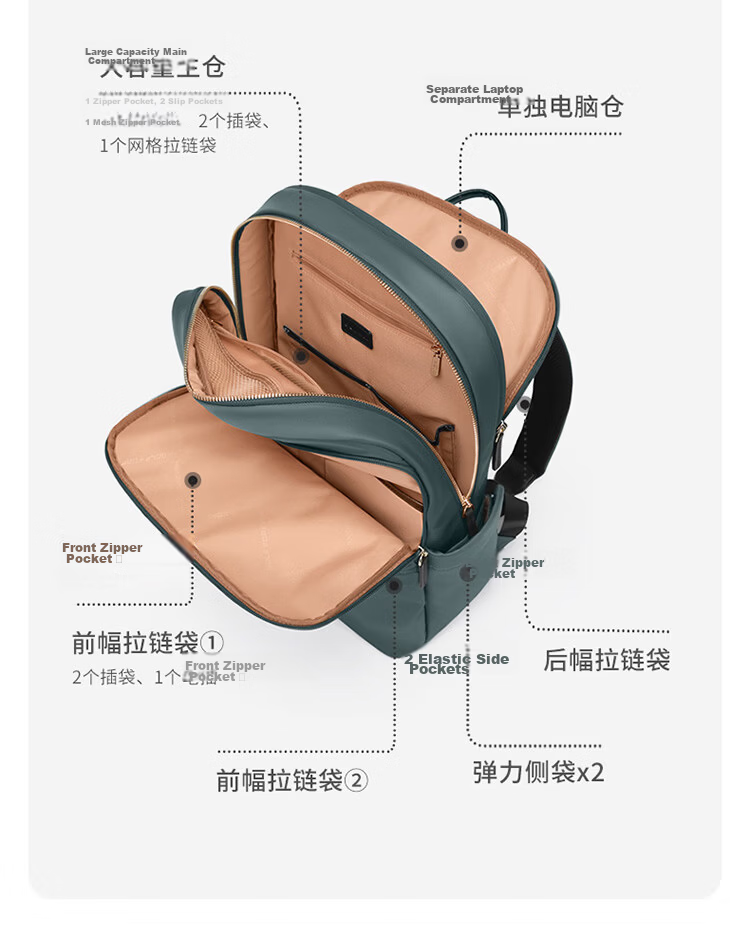 GOLF Women's 14/15 Inch Laptop Backpack Travel Business Briefcase Gift for Girlfriend 28