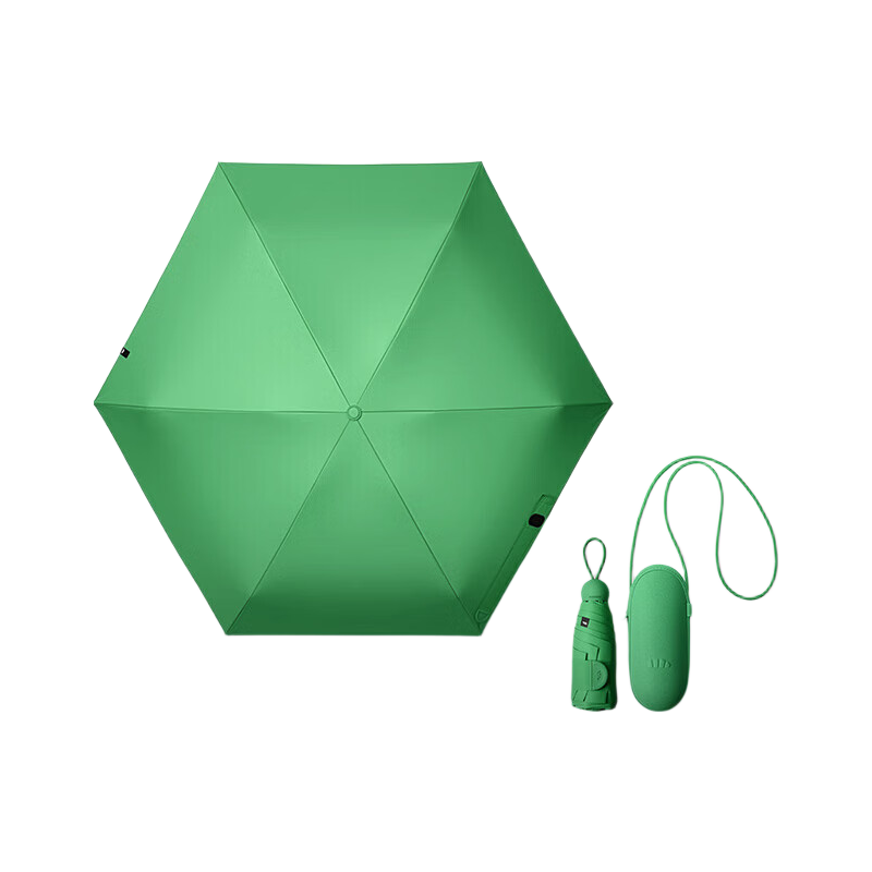 Beneunder UV Protection Sun Umbrella, Foldable Black Gel Capsule Umbrella for Rain Or Shine, BM525 Bamboo Gree
