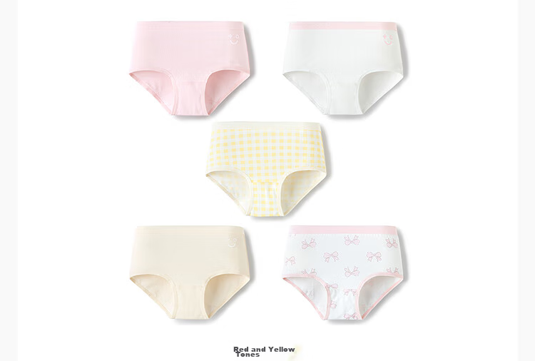 Balabala Kids Cotton Underwear A-Class Girls Boxer Shorts 2026 New Baby Four-Point Soft Skin Five-Pack 24