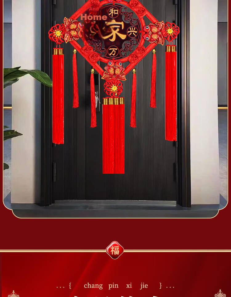 Jidukongjian Fortune-Bringing Fruit Ornament Set for Housewarming Celebration, Complete Decorative Arrangement Kit, Essential Gift for New Home, Persimmon-Shaped Good Luck Charm 7