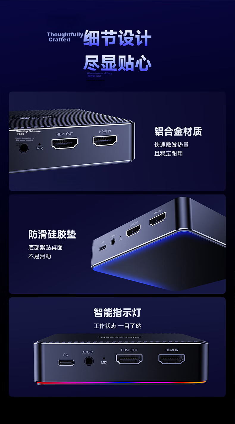 MichenSen 4K Capture Card for PS5/NS/iPad Tablet Mobile Gaming PUBG HD RGB24 DSLR Mirrorless Camera Camcorder PC Live Streaming TikTok Conference HDMI Audio Video Capture Box 19