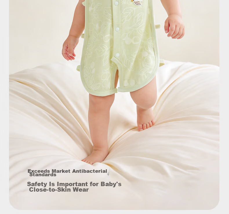 Tonglian Chuxin [Chamomile] Baby Summer Thin Romper Newborn Summer One-piece Bodysuit Pajamas Crawling Suit 13