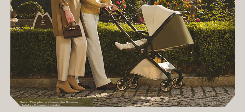 DearMom Baby Stroller Roman Holiday Reversible Foldable Lightweight High Landscape Shock Absorption Pushchair 42