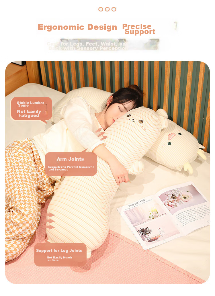 AVIVI Class A Sleeping Hug Pillow, Full-Length Body Pillow for Bed, Children's Companion Plush Toy, Adult Side Sleeping Leg Pillow, 100 Cute Rabbit Desig 2
