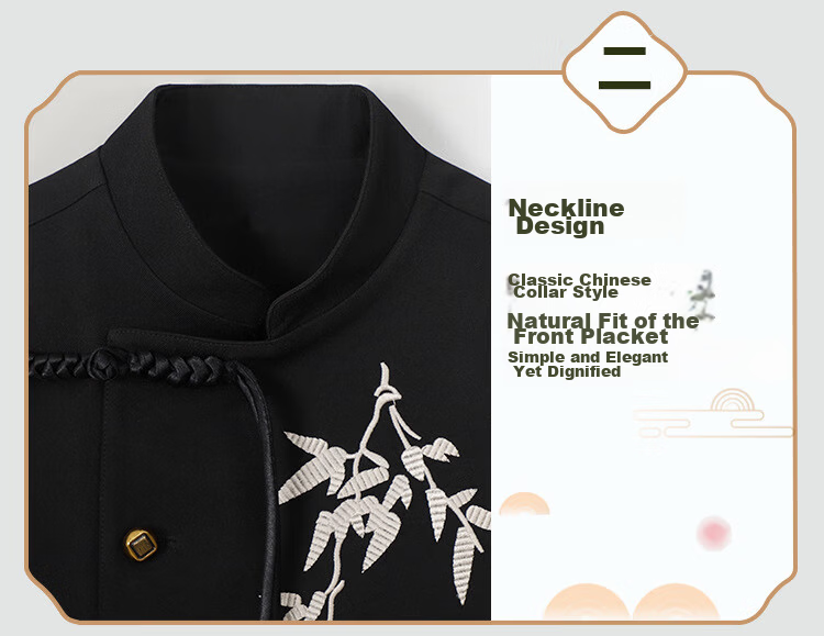 LUOBOBEIBEI Boys' New Chinese Style National Vest Set Children's Ancient Style Hanfu Performance Costume Long Sleeve Shirt 150 6