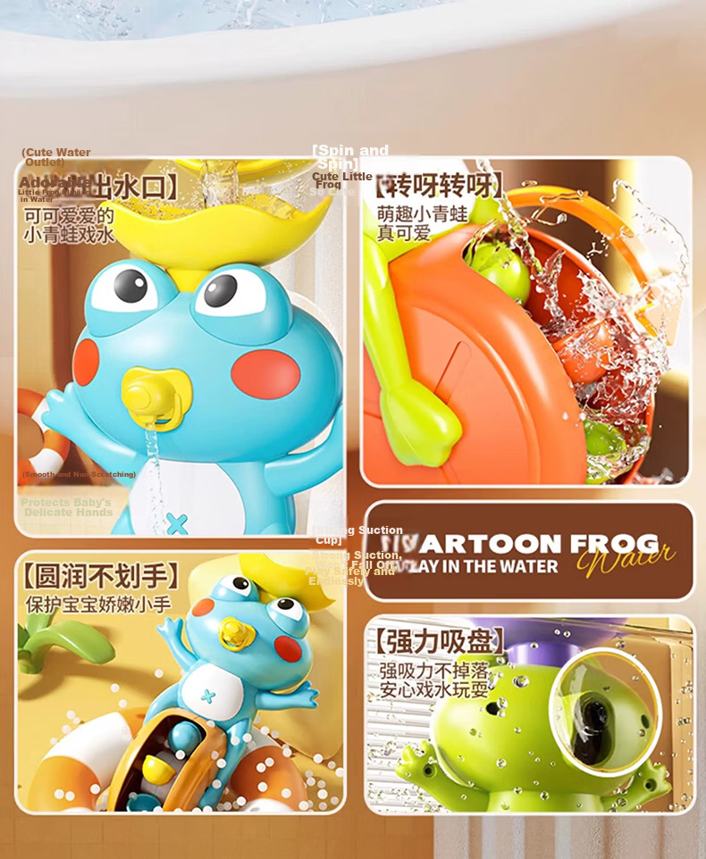 Licheers Baby Bath Toy Yellow Duck Water Play Infant Indoor Bathroom Shower Kids Boys Girls Popular Bathing Toy 3