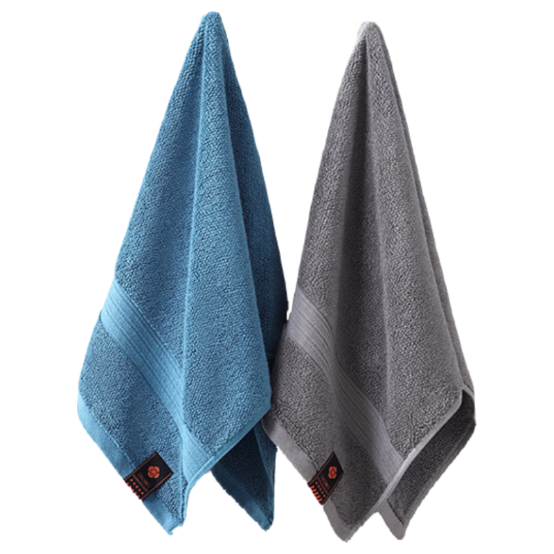 Grace Men's Thick Pure Cotton Towels, 150G*2 Pack, Xinjiang Cotton, 100% Pure Cotton, Low Shedding, Face And Bath Towels