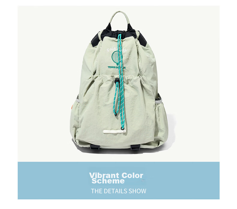 40,000km Lightweight Badminton Bag Women's Outdoor Bag Tennis Racket Bag Men's Backpack Hiking Cycling Sports Swimming Double Shoulder Backpack 7