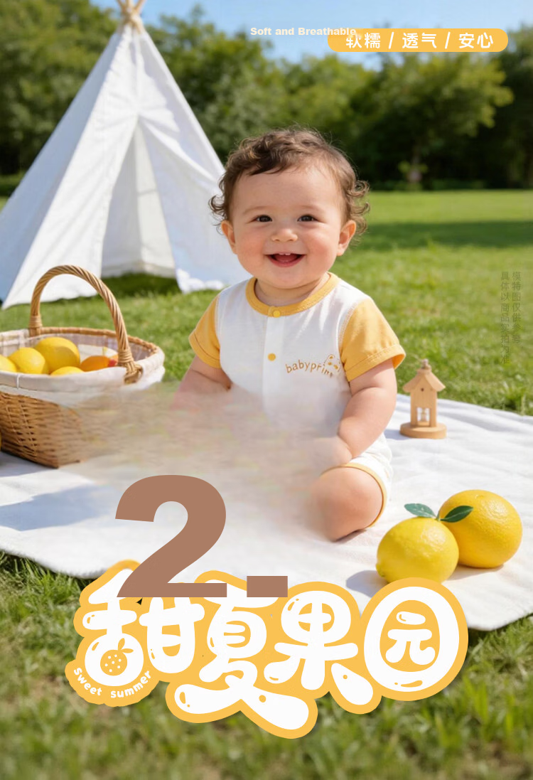 Babyprints Newborn Bodysuit 2-Pack Baby Short Sleeve Cotton Summer Clothes Soft Thin Romper Green 66 3