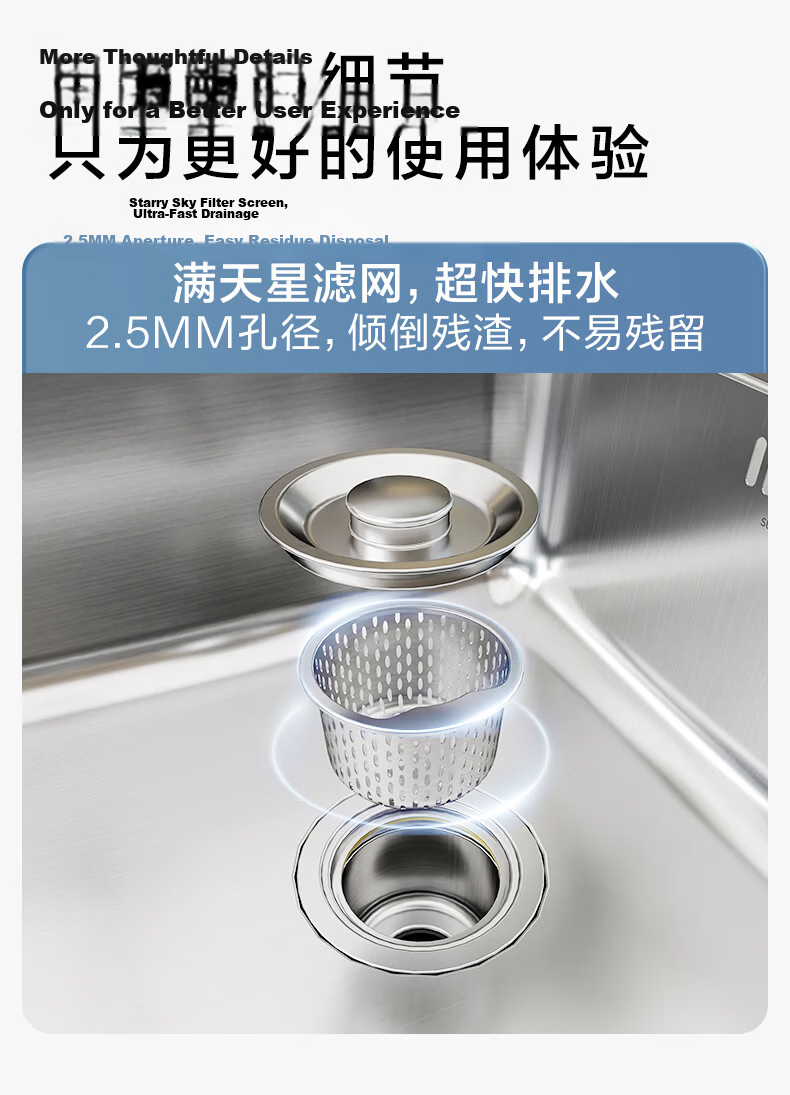 MOEN Aisen Stainless Steel Undermount Kitchen Sink Single Bowl 800mm with Pull-Out Faucet Set 42811 7