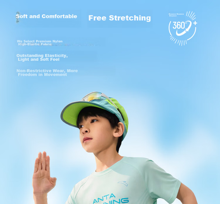 Anta Kids Quick-Dry Summer Cooling Printed Sports T-Shirt Water Cooling Series 352625111 8