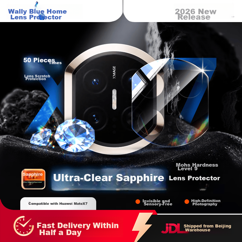 Wally [Sapphire AR Anti-Reflective Lens Film] Compatible with Huawei Mate X7 Lens Protector Mate X7 Collector's Edition Rear Camera Phone Screen Protector High Transparency Scratch-Resistant
