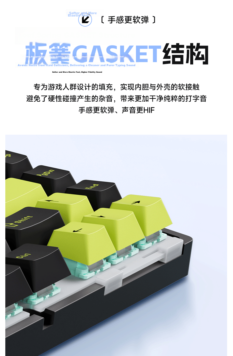 AULA M75 Custom Mechanical Keyboard Tri-Mode Aluminum Wired 2.4G Bluetooth Gasket Structure Gaming M75 Tri-Mode Ink Black Ice Pulse Switch 9