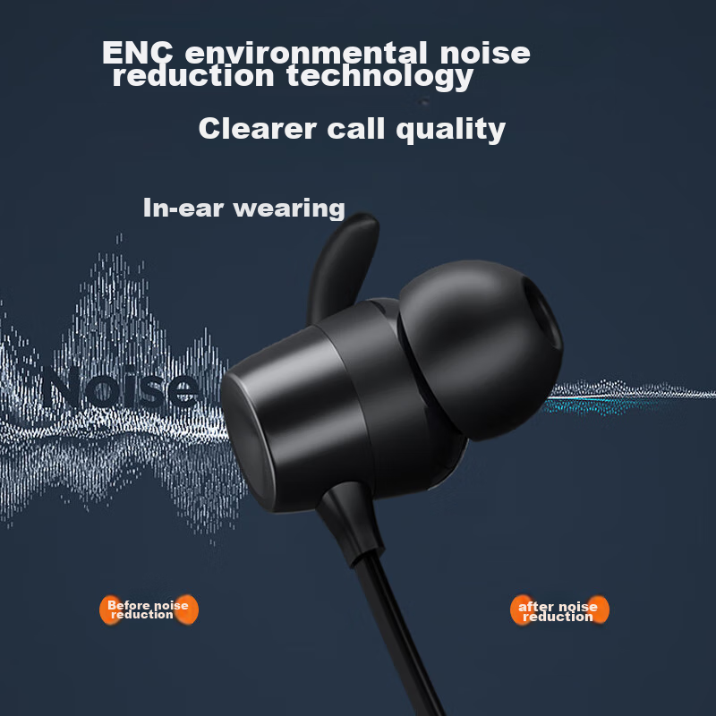 Беспроводные наушники Newmine C58 с шейным ободком, Bluetooth 5.2, шумоподавление ENC, до 12 часов работы, водонепроницаемость IPX5, Type-C