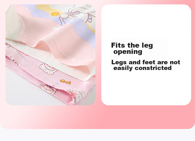 Bingxue Kapok Children's Underwear Girls Pure Cotton Class A Boxer Shorts 10A Antibacterial Breathable Pink Toddler Shorts 14