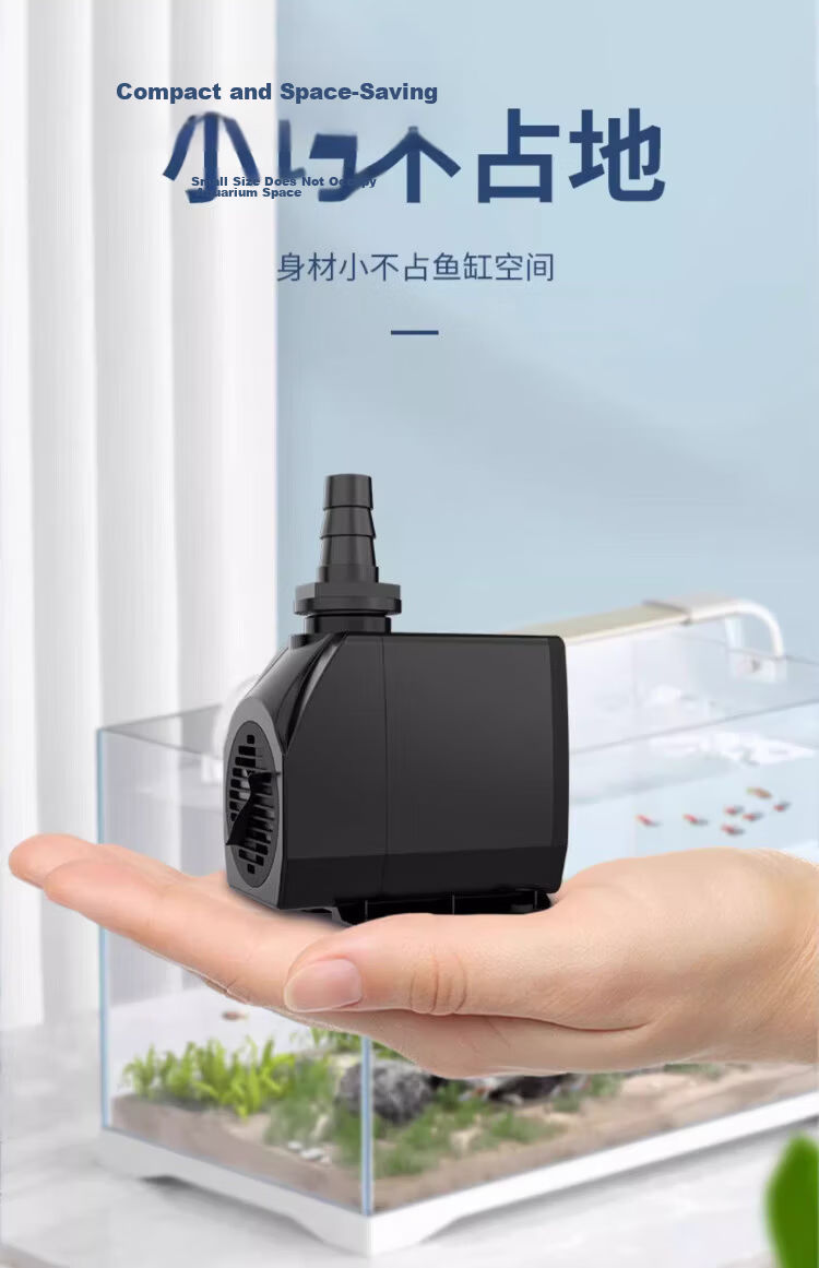 Shouli Aquarium Submersible Pump Filtration Circulation Wave Oxygenation Pump Small Water Pump for Fish Tank Rockery Fountain Flow Equipment 14