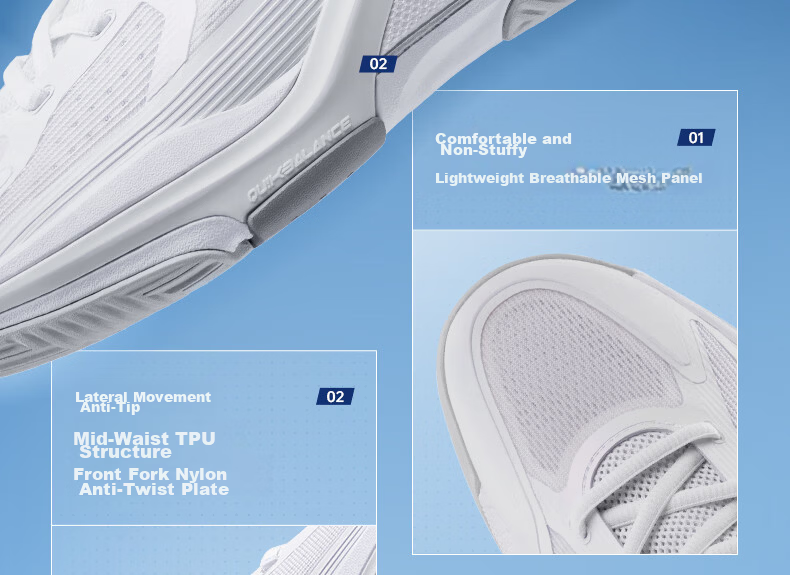 361° Sai Dian Pickleball Shoes Men's Sports Shoes Summer New Professional Training Shoes Cushioning Rebound 672624403-1 5