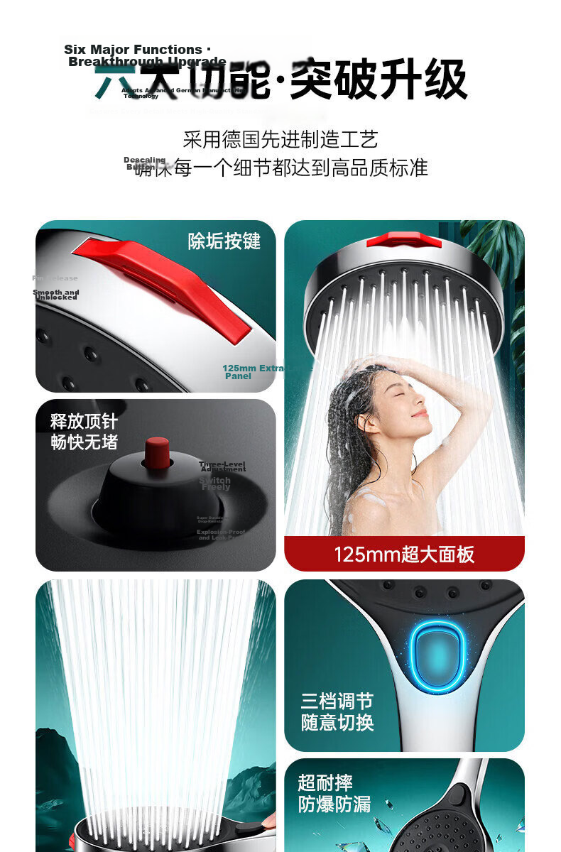HOMK Seiko Shower Head Set with Hose, High-Pressure Shower Head for Bathroom Bathing, New Model 1