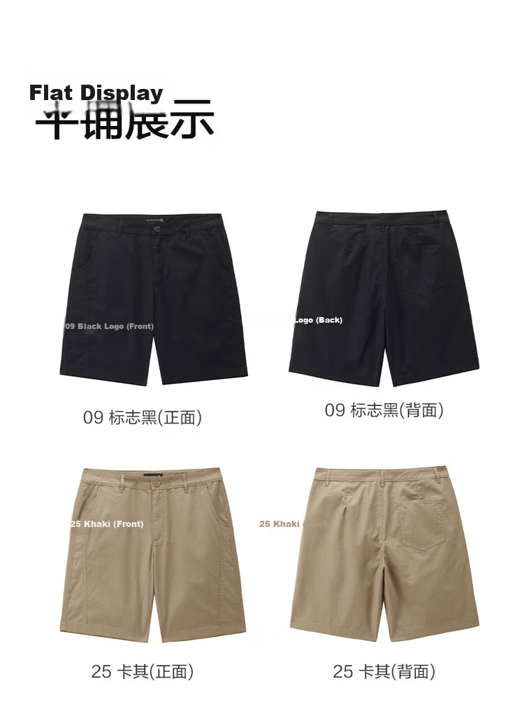 Giordano Men's 2026 Summer Pure Cotton Dark Checkered Mid-Rise Straight Casual Shorts 01106331 17