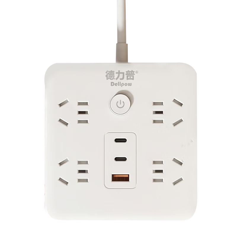 Delipow Power Strip USB/Type-C Fast Charging Multifunctional Desktop Charging Station Socket New National Standard Extension Cord 3M Cable