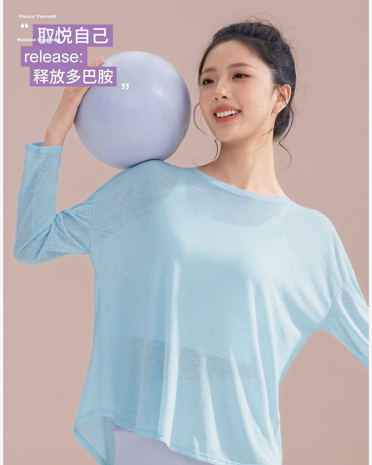 361° Bamboo Slub Yarn Loose Lightweight Hollow Out Back Sports Top Women Outdoor Versatile Yoga Cover Breathable Fitness Long Sleeve 2