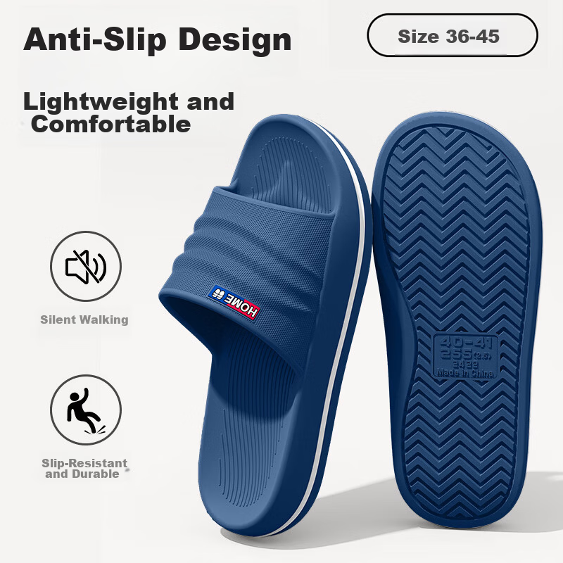 Gojaman Men's Summer 2026 New Indoor Home Bathroom Non-Slip Odor-Resistant Couple Slippers Women's Outdoor Sandals 2