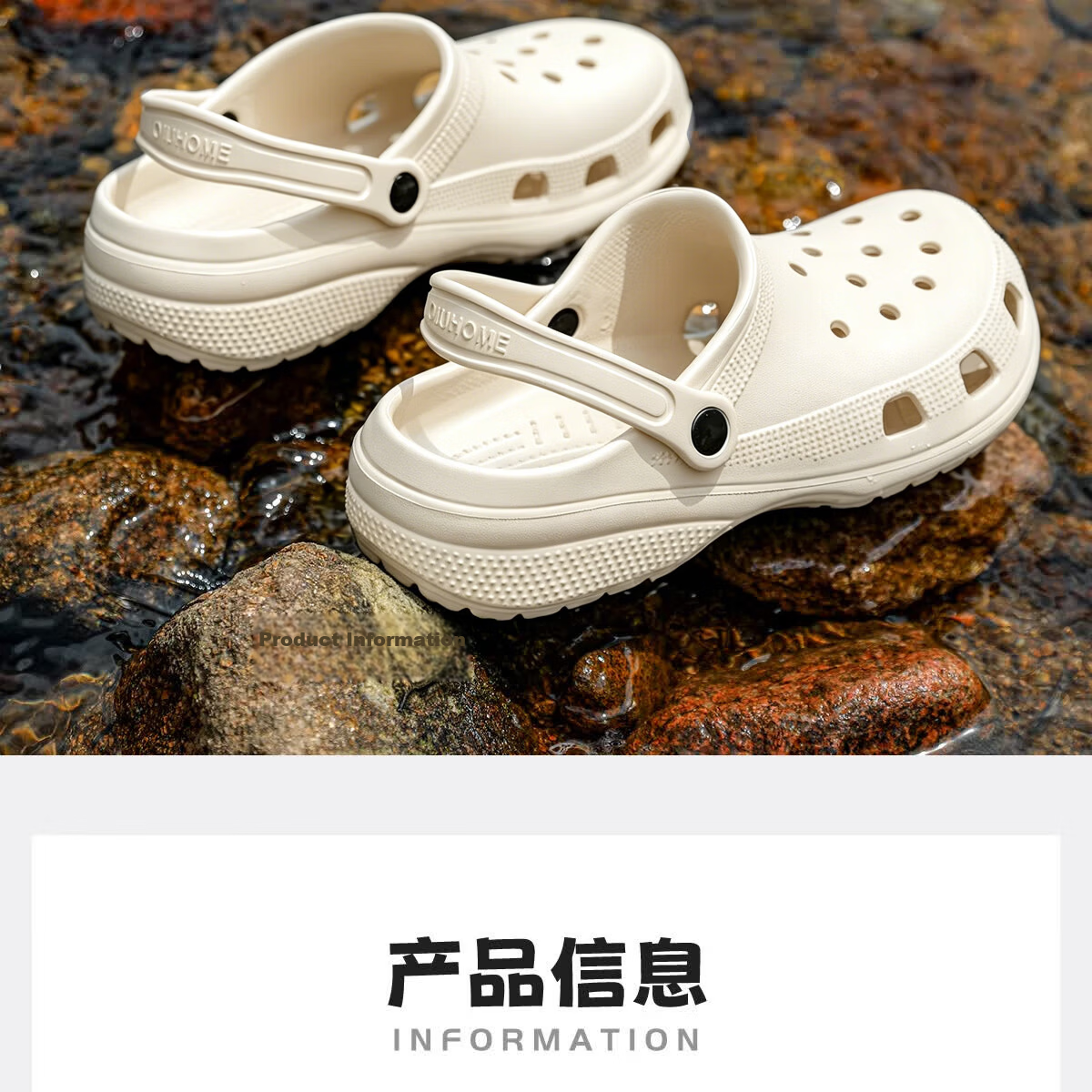 Runrou Men's Summer 2026 New EVA Anti-Slip Odor-Resistant Driver's Clog Sandals 18