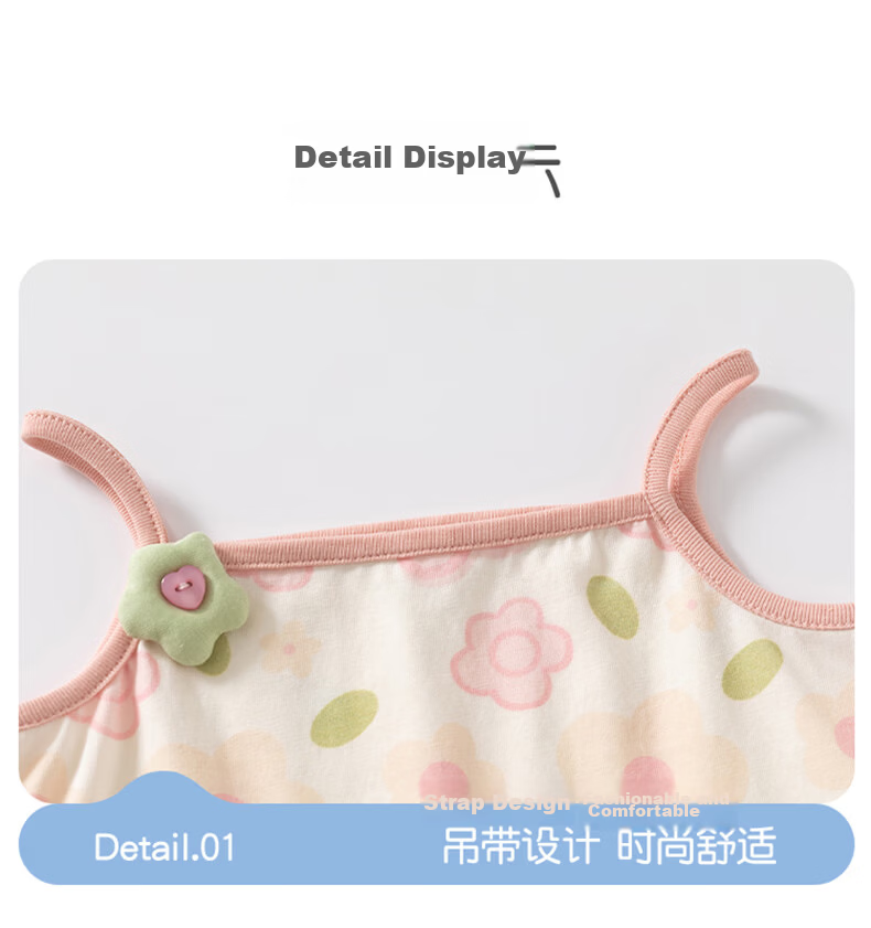 Banxidi Girls' Summer 2026 New Stylish Princess Baby Sleeveless Tank Top Thin Children's Clothing 9