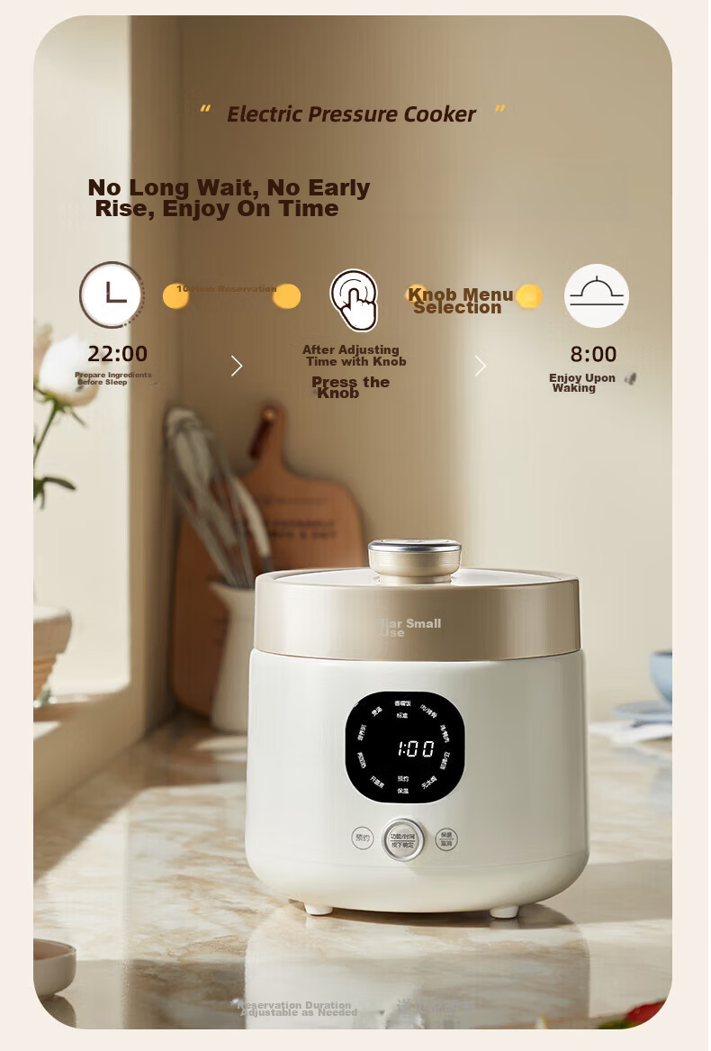 Bear Electric Pressure Cooker Multi-Functional Rice Cooker High-Pressure Pot [Stew, Steam, Boil All-in-One] Fully Automatic YLB-C20N5 2L 19