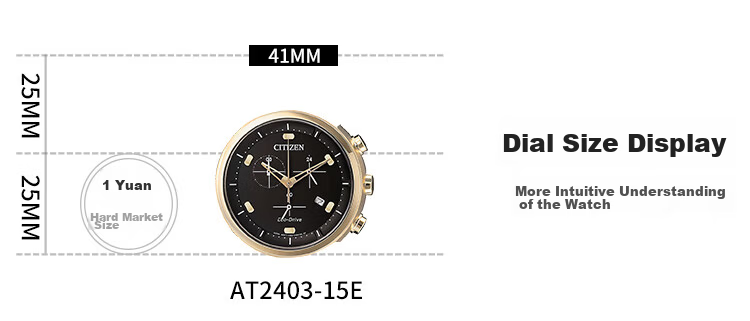 CITIZEN Men's Japanese-Korean Solar-Powered Watch Black Dial Steel Band Fashionable Men's Watch Father's Day Gift AT0161-56E 9