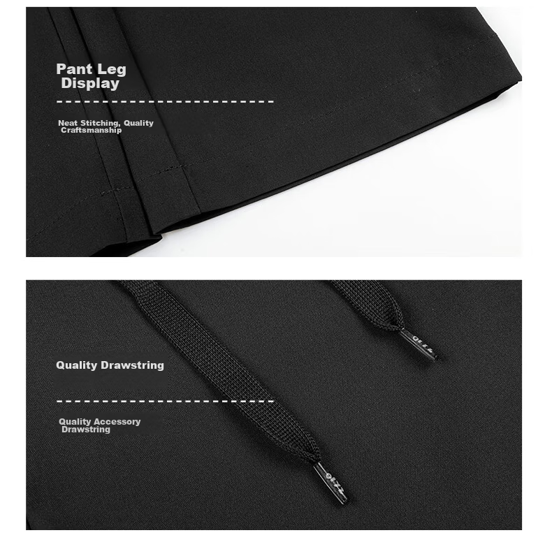 361° Sports Pants Unisex Summer Cooling Quick-Dry Sun Protection Antibacterial Straight Wide-Leg Trousers 0776F Super Black M 25