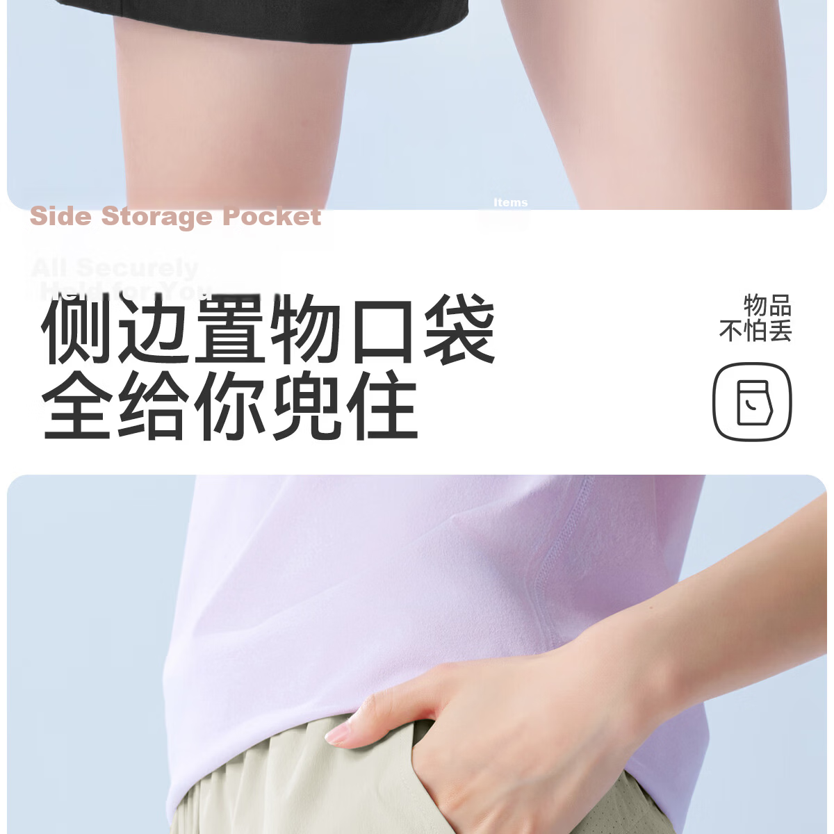 361° Women's Cooling Sports Shorts Summer New Breathable Training Fitness Running Black Casual Knee-Length Pants 13